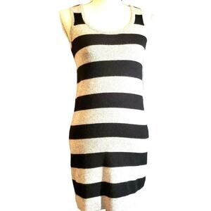 Uluru 100% Cashmere Sleeveless Striped Sweater Dress Size M High Quality Soft